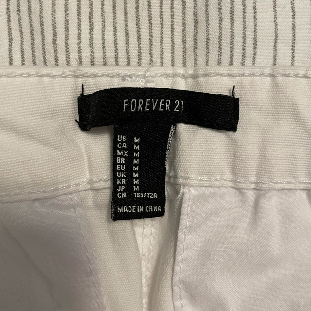White jean shorts